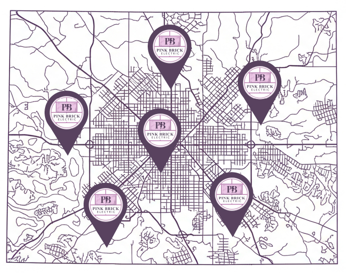 pink brick service areas
